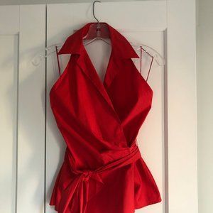 NWOT RALPH LAUREN BLACK LABEL COTTON WRAP HALTER